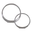 Uttermost Orbits Contemporary Aluminum Ring Sculptures in Nickel (Set of 2)