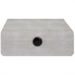 Uttermost Lalique Contemporary Wood Faux Shagreen Box in Brass/ Black/White