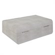 Uttermost Lalique Contemporary Wood Faux Shagreen Box in Brass/ Black/White