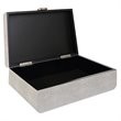 Uttermost Lalique Contemporary Wood Faux Shagreen Box in Brass/ Black/White