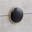 Uttermost Lalique Contemporary Wood Faux Shagreen Box in Brass/ Black/White