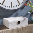 Uttermost Lalique Contemporary Wood Faux Shagreen Box in Brass/ Black/White