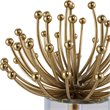 Uttermost Aga Contemporary Steel and Crystal Sculptures in Gold (set of 2)