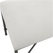 Uttermost Avenham Contemporary Iron and Fabric Small Bench in White/Black