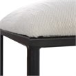 Uttermost Avenham Contemporary Iron and Fabric Small Bench in White/Black
