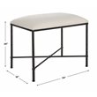 Uttermost Avenham Contemporary Iron and Fabric Small Bench in White/Black