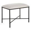 Uttermost Avenham Contemporary Iron and Fabric Small Bench in White/Black