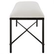 Uttermost Avenham Contemporary Iron and Fabric Bench in White/ Black