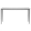Uttermost Nightfall Contemporary Iron and Marble Console Table in White/Black