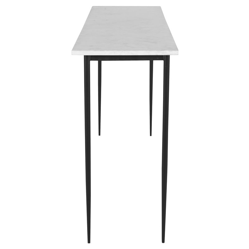 Uttermost Nightfall Contemporary Iron and Marble Console Table in White/Black