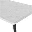 Uttermost Nightfall Contemporary Iron and Marble Console Table in White/Black