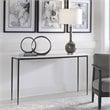 Uttermost Nightfall Contemporary Iron and Marble Console Table in White/Black