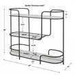 Uttermost Trolley Bar Tempered Glass and Marble Console in White/Satin Black