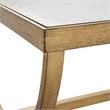 Uttermost Crescent Iron and Tempered Glass Coffee Table in Antique Gold