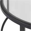 Uttermost Rhea Iron and Tempered Glass Nesting Coffee Tables in Black (Set of 2)