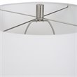 Uttermost Levadia Contemporary Fabric and Metal Table Lamp in Matte White/Gray