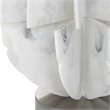Uttermost Repetition Contemporary Fabric and Iron Table Lamp in White