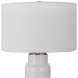 Uttermost Albany Handcrafted Farmhouse Ceramic and Iron Table Lamp in White
