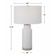 Uttermost Albany Handcrafted Farmhouse Ceramic and Iron Table Lamp in White