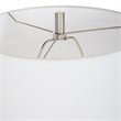 Uttermost Fountain Traditional Iron and Faux Stone Buffet Lamp in White