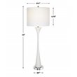 Uttermost Fountain Traditional Iron and Faux Stone Buffet Lamp in White