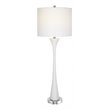 Uttermost Fountain Traditional Iron and Faux Stone Buffet Lamp in White