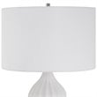 Uttermost Antoinette Contemporary Iron Stone and Fabric Table Lamp in White