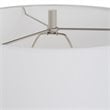 Uttermost Antoinette Contemporary Iron Stone and Fabric Table Lamp in White