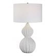 Uttermost Antoinette Contemporary Iron Stone and Fabric Table Lamp in White