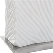 Uttermost Pillar Contemporary Iron and Fabric Table Lamp in White