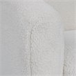 Uttermost Teddy Modern Wood and Fabric Shearling Accent Chair in White