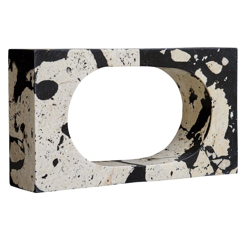 Uttermost Nouveau Contemporary Resin & Stone Sculpture in Natural White/Black