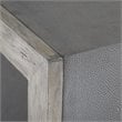 Uttermost Aerina Contemporary Wood & Faux Shagreen End Table in Light Gray