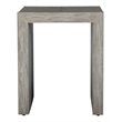Uttermost Aerina Contemporary Wood & Faux Shagreen End Table in Light Gray