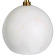 Uttermost Gimlet Contemporary Metal and Marble Drink Table in Honed White/Brass