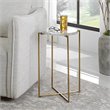 Uttermost Star-Crossed Stainless Steel Base w/Glass Top Accent Table Gold/Clear
