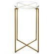 Uttermost Star-Crossed Stainless Steel Base w/Glass Top Accent Table Gold/Clear