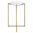 Uttermost Star-Crossed Stainless Steel Base w/Glass Top Accent Table Gold/Clear