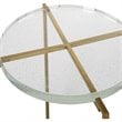 Uttermost Star-Crossed Stainless Steel Base w/Glass Top Accent Table Gold/Clear
