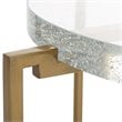 Uttermost Star-Crossed Stainless Steel Base w/Glass Top Accent Table Gold/Clear