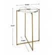 Uttermost Star-Crossed Stainless Steel Base w/Glass Top Accent Table Gold/Clear