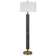 Uttermost Summit Contemporary Resin & Iron Floor Lamp in Gray-black/Brass