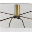 Uttermost Summit Contemporary Resin & Iron Floor Lamp in Gray-black/Brass