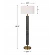 Uttermost Summit Contemporary Resin & Iron Floor Lamp in Gray-black/Brass