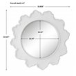 Uttermost Sea Coral Round Coastal Resin Glass and MDF Mirror in White