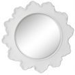 Uttermost Sea Coral Round Coastal Resin Glass and MDF Mirror in White