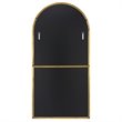 Uttermost Crosley Stainless Steel and MDF Arch Mirror in Antique Brass