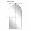 Uttermost Crosley Stainless Steel and MDF Arch Mirror in Antique Brass