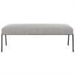 Uttermost Jacobsen Contemporary Fabric and Iron Bench in Warm Gray/Aged Black