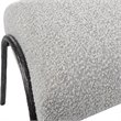 Uttermost Jacobsen Contemporary Fabric and Iron Bench in Warm Gray/Aged Black